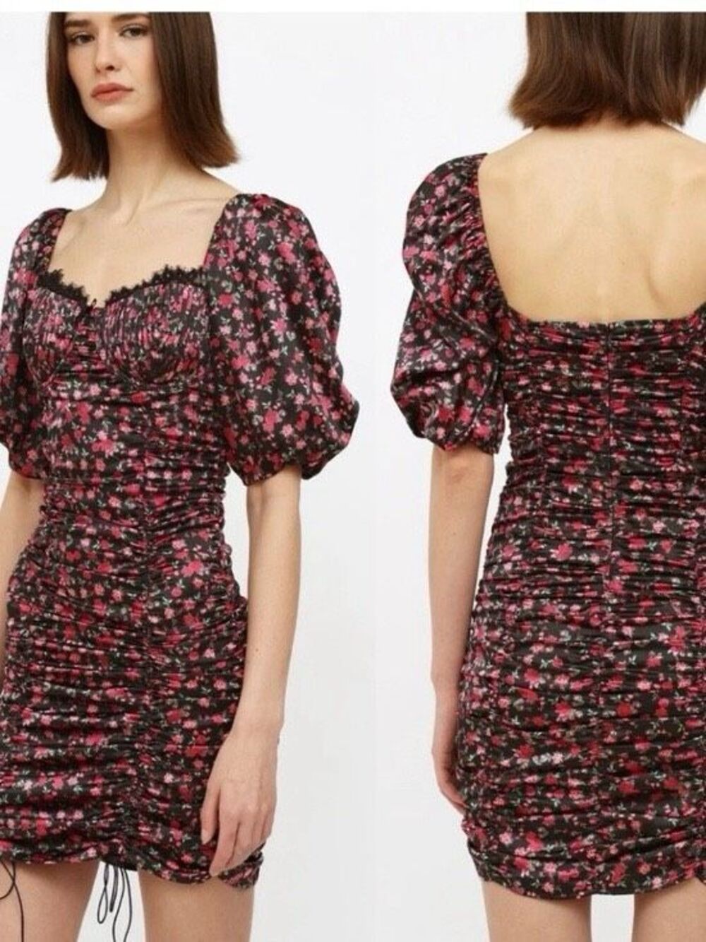 NEW For Love and Lemons Mini Dress in Black Rose Medium